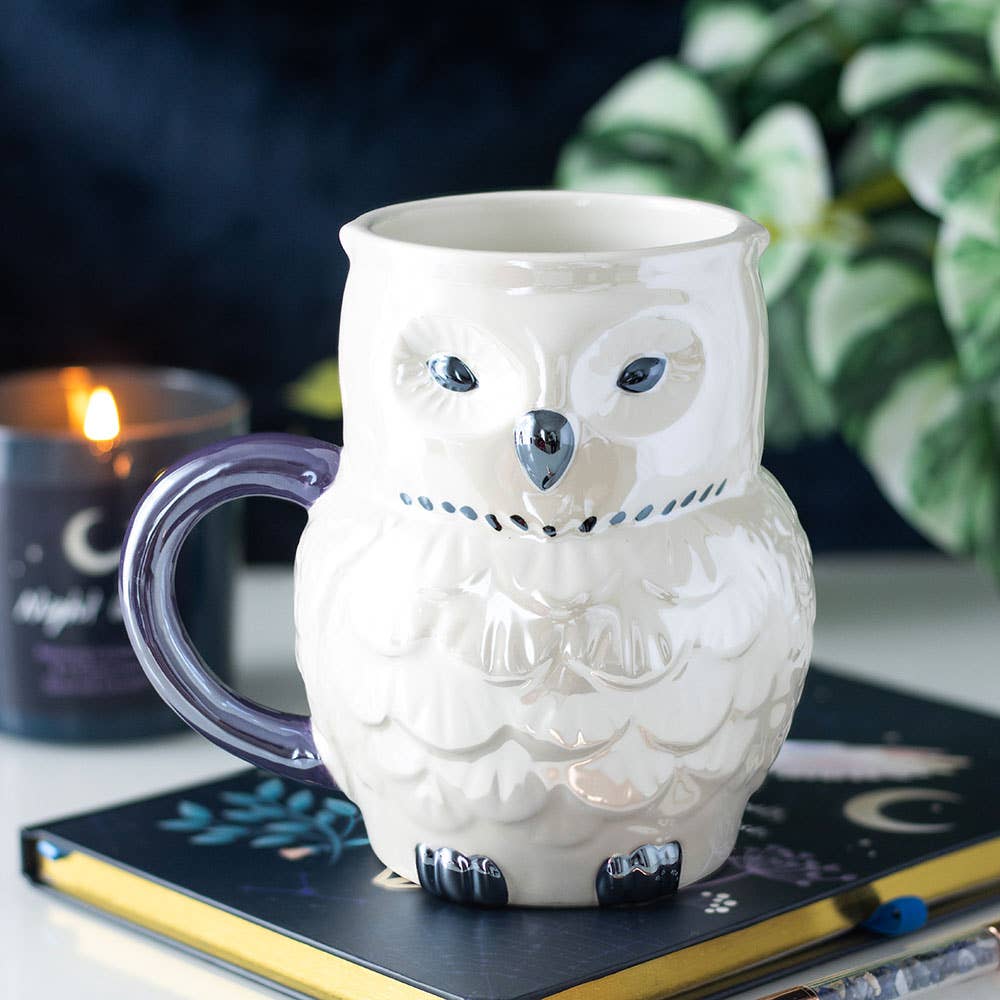 Tasse mit schillernder Eule – Magische Keramiktasse