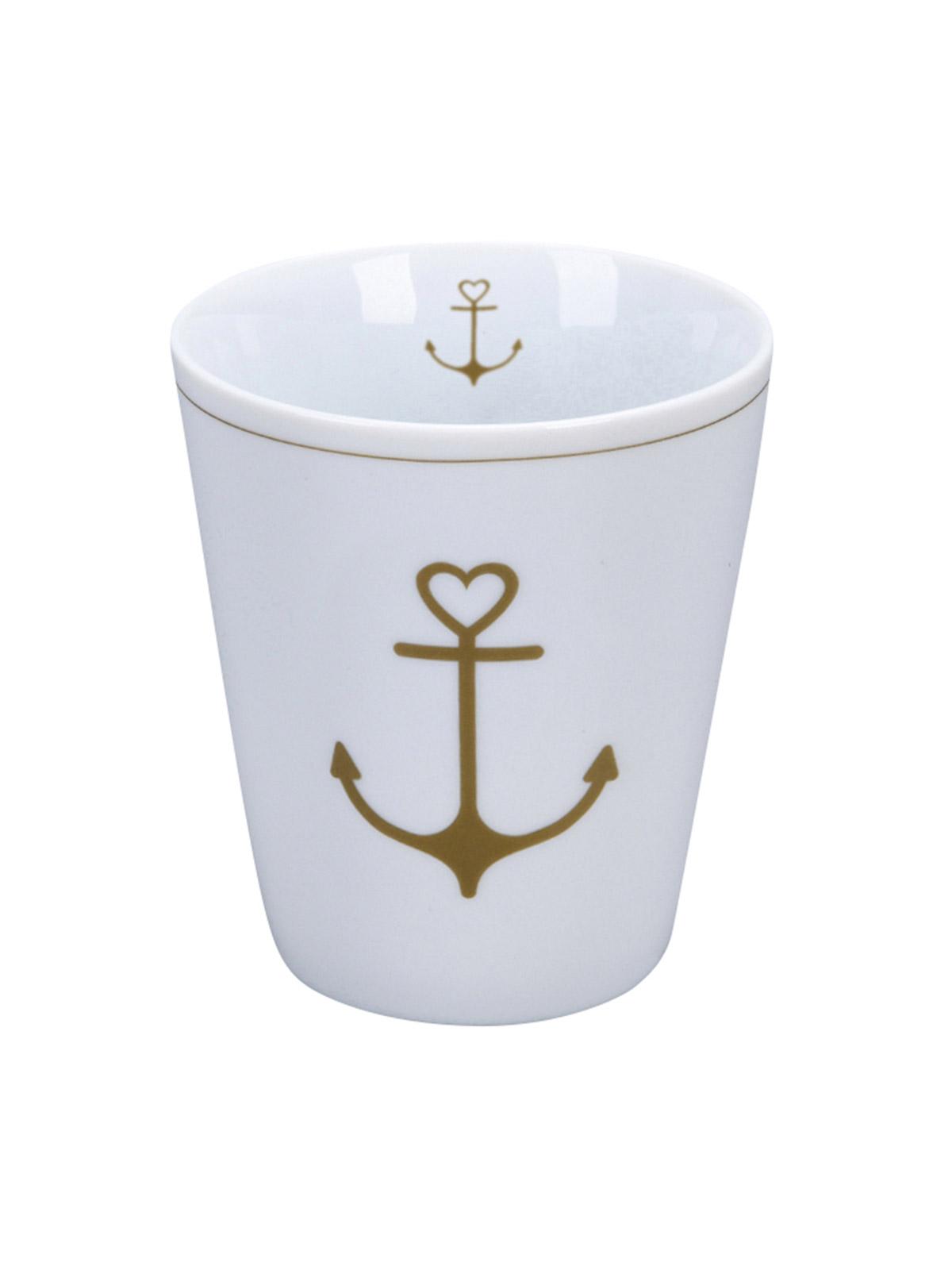 HAPPY MUG "GOLD ANCHOR" | KRASILNIKOFF-Tschüss-HYGGEBI-€5,90