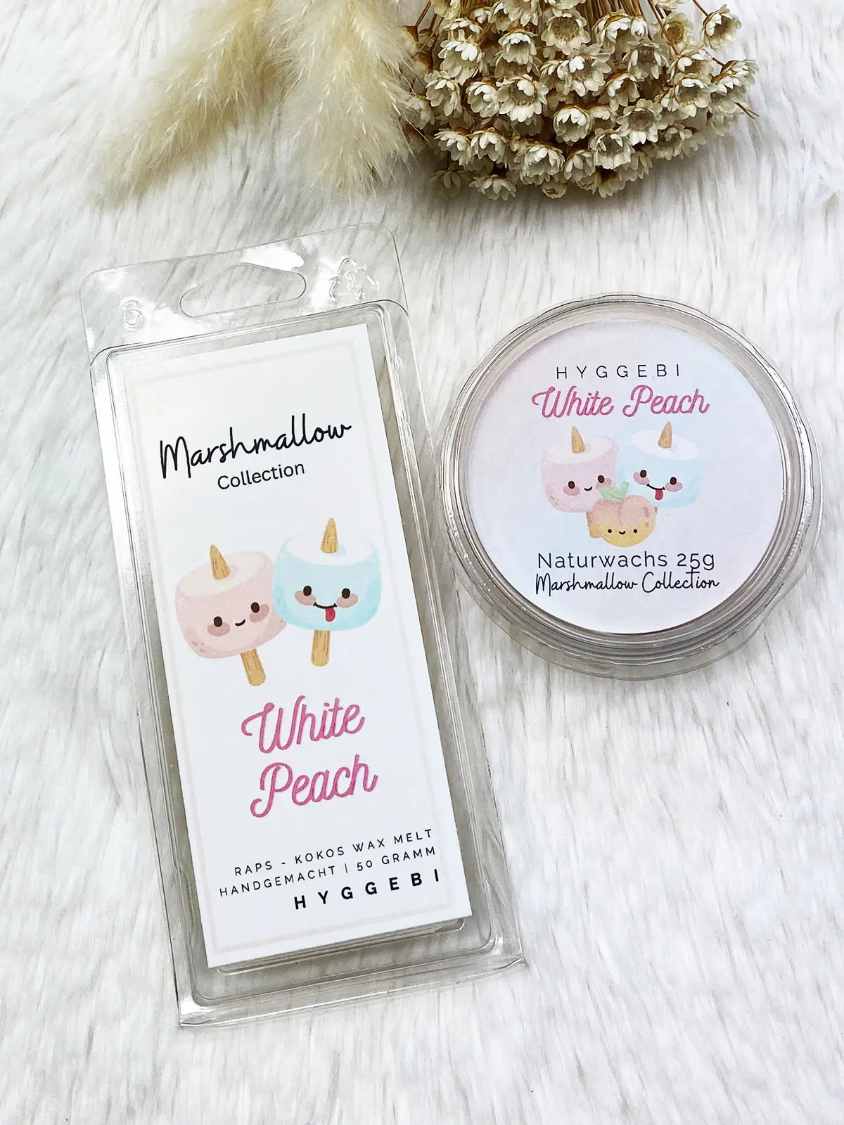 White Peach & Marshmallow · Duftwachs