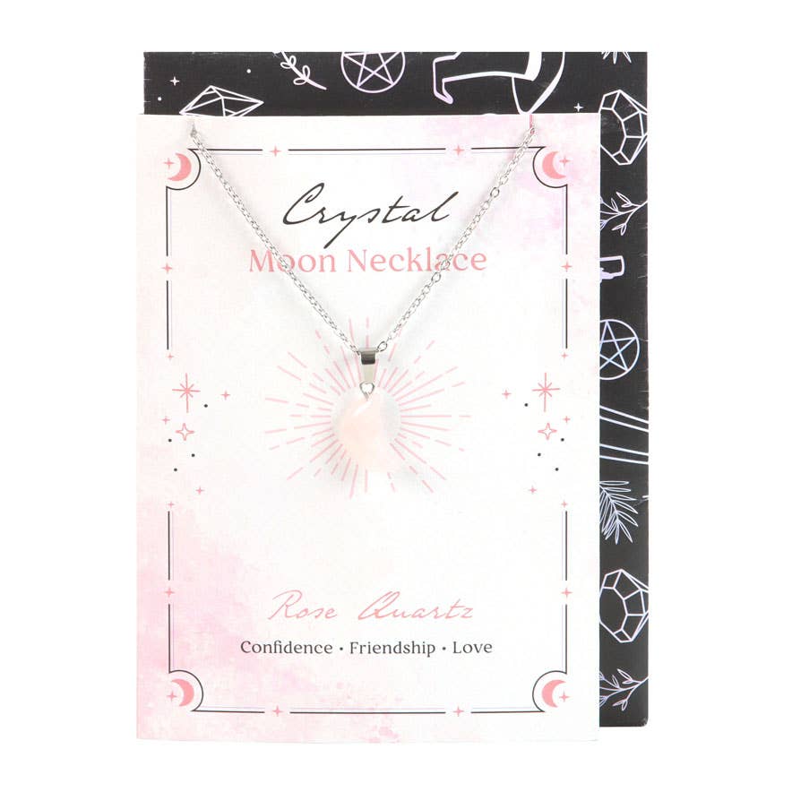 Halskette Mond · Rosenquarzkristall