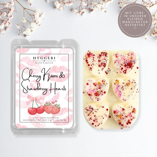 Cherry Kisses & Strawberry Hearts · Duftwachs 80g