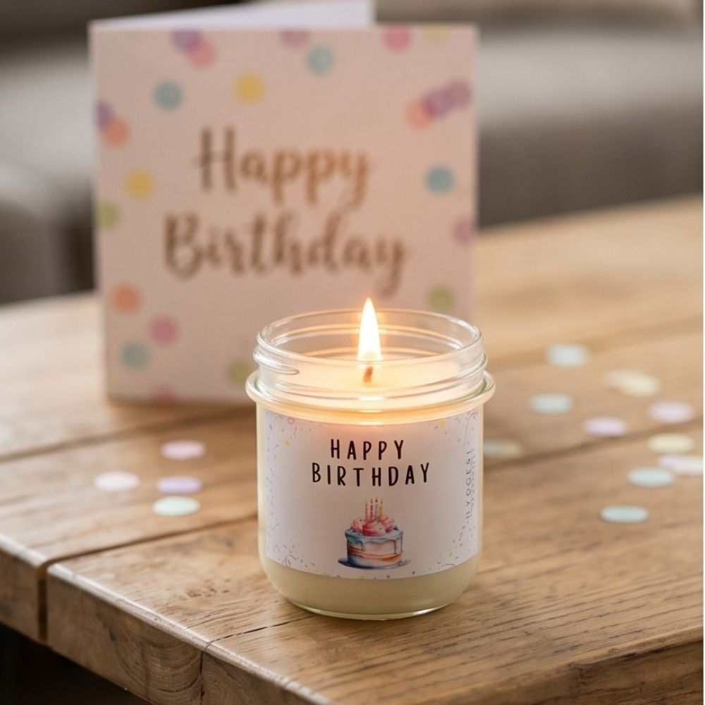 Happy Birthday · Duftkerze