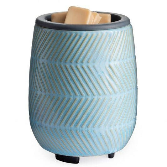 CANDLE WARMERS® Flip Dish Duftlampe BLUE HERRINGBONE elektr.