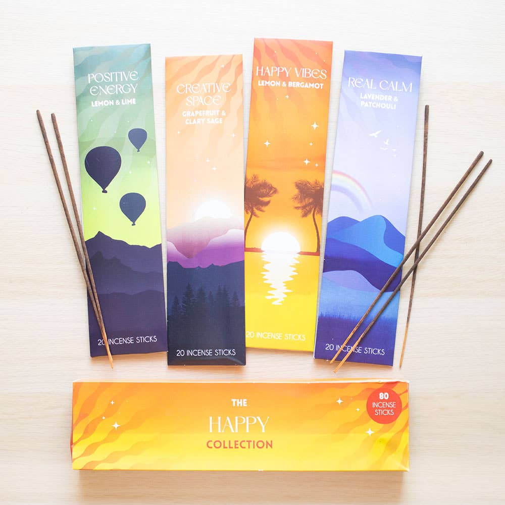 Räucherstäbchen-Set „Happy-Kollektion“ ·  Duftmomente für gute Laune