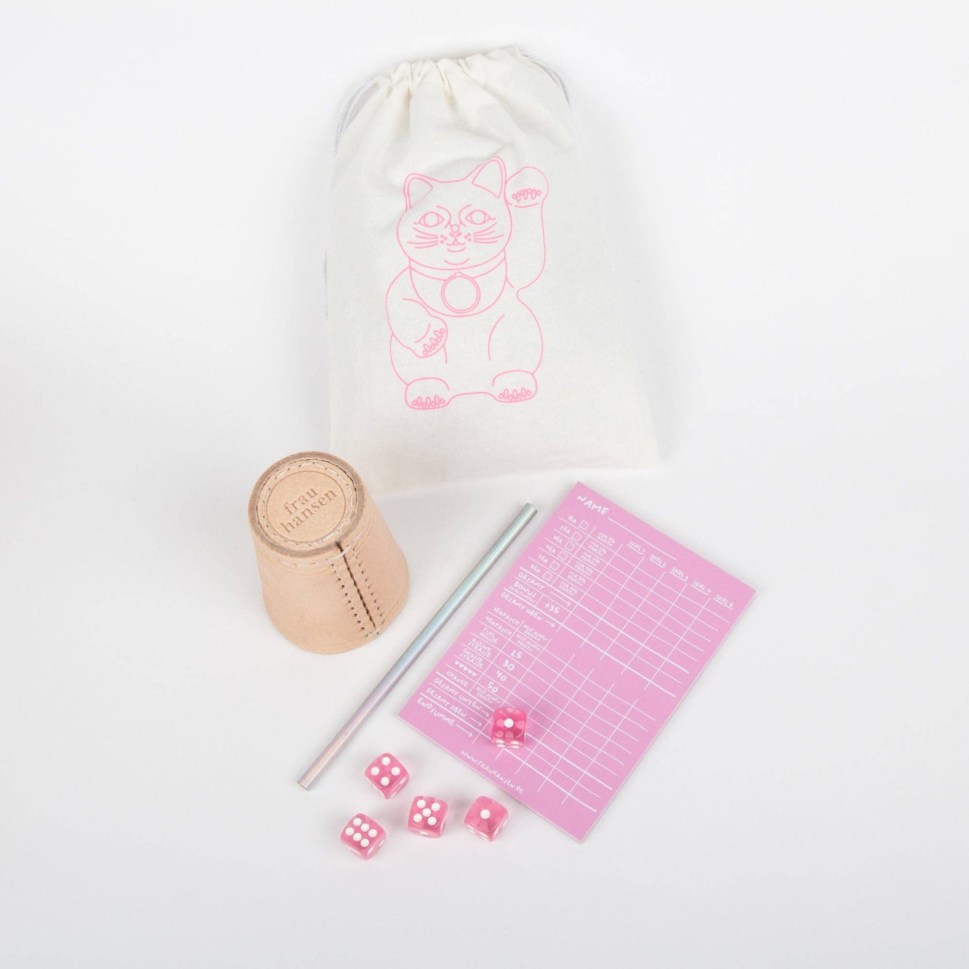 Würfelspiel ROSA · 5er Set