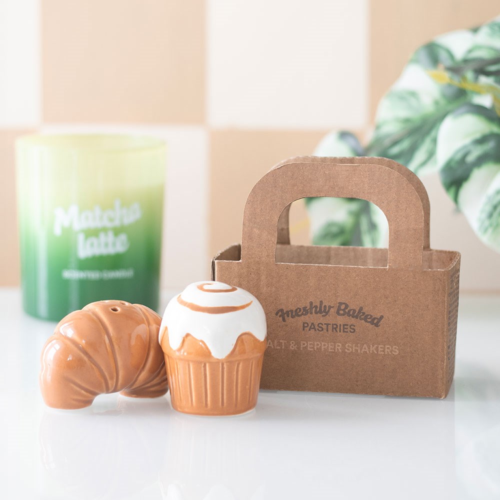 Salz‑ & Pfefferstreuer „Sweet Bakery“ · Keramik‑Set in Gebäckform
