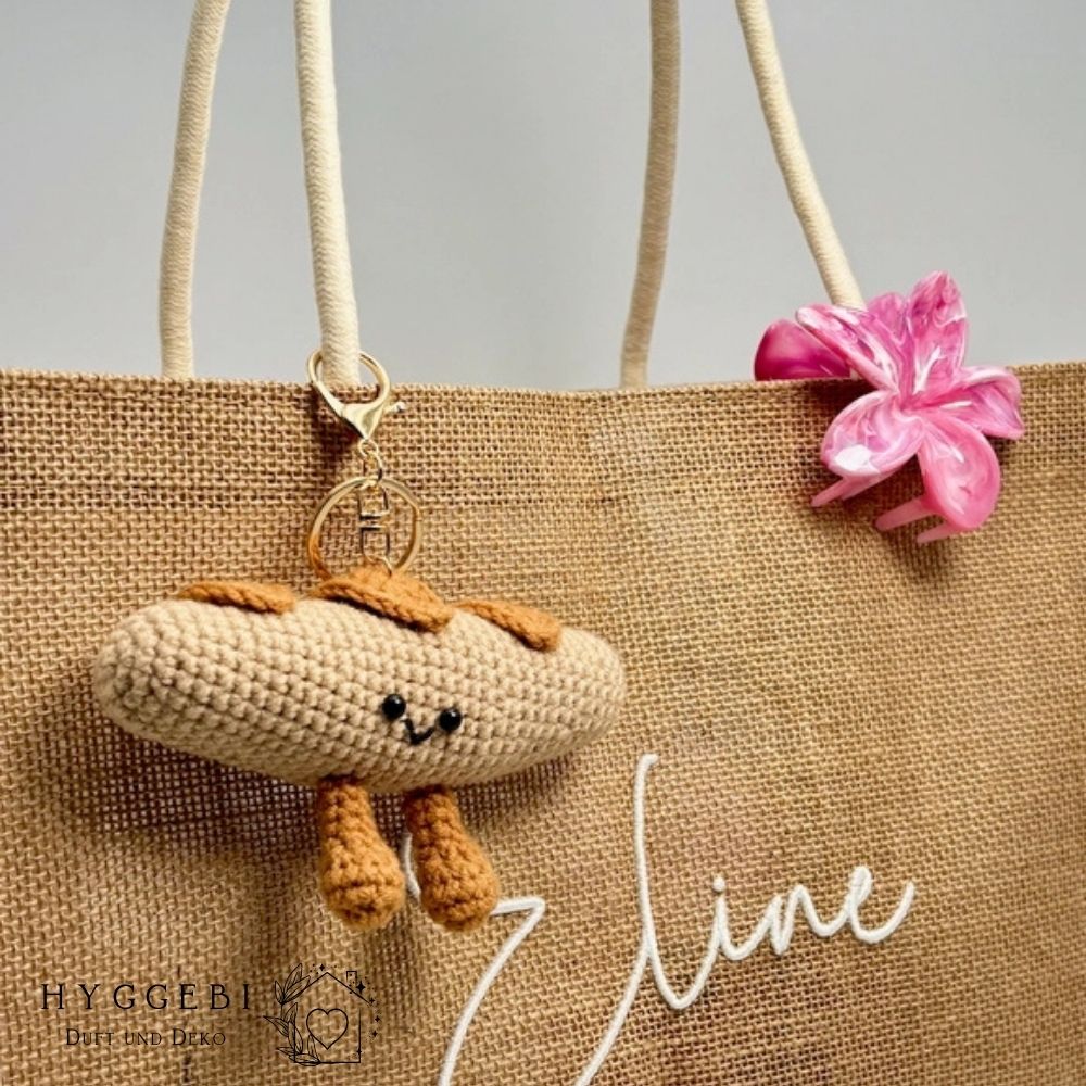 Baguette gehäkelt · Taschen-und Schlüsselanhänger