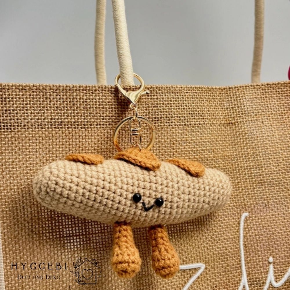 Baguette gehäkelt · Taschen-und Schlüsselanhänger