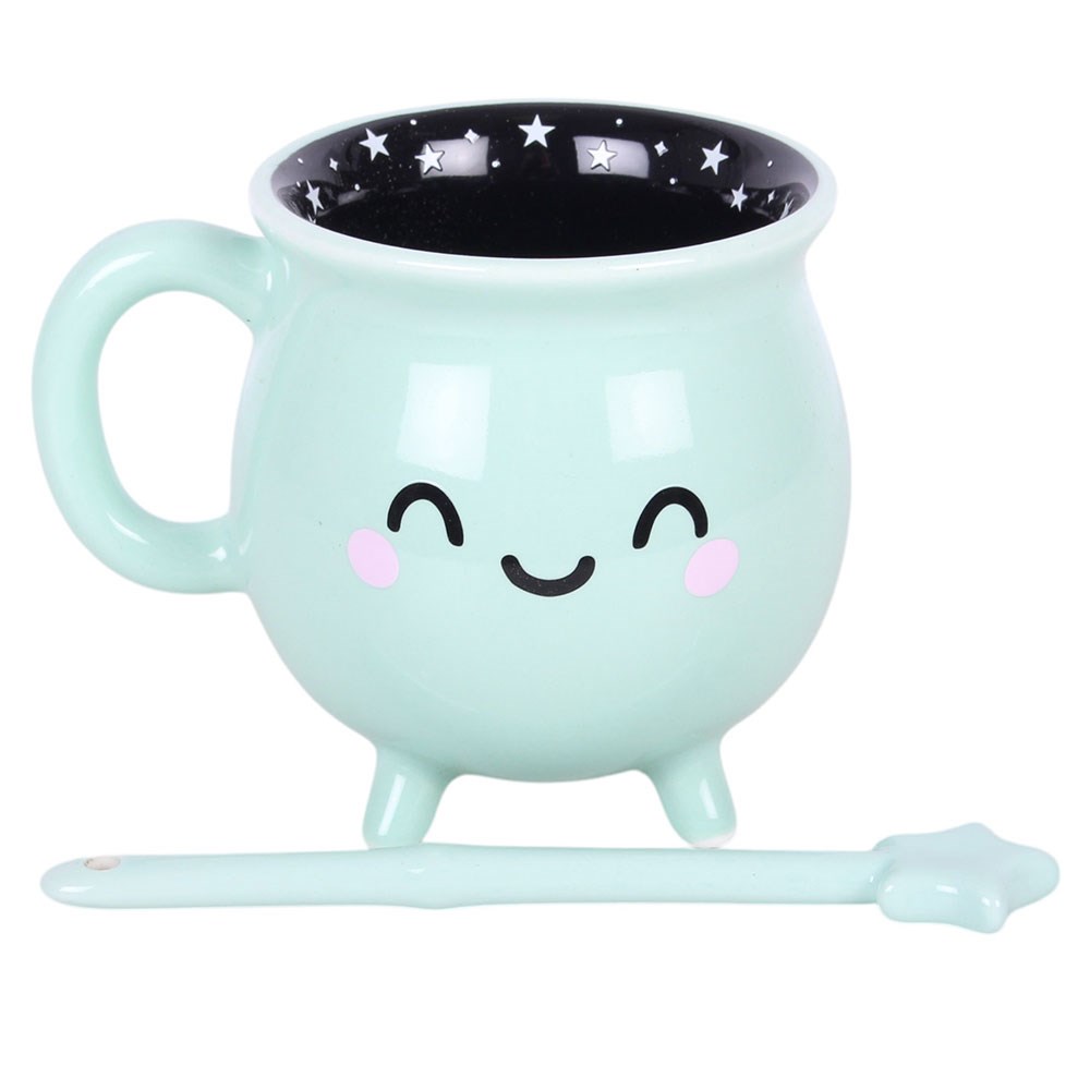 Mint Green Cauldron · Becher & Löffel