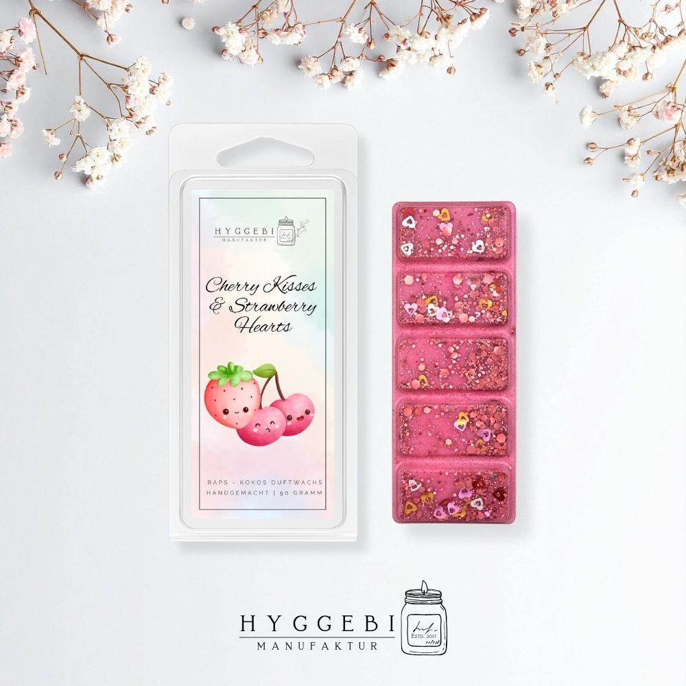 Cherry Kisses & Strawberry Hearts · Duftwachs 50g