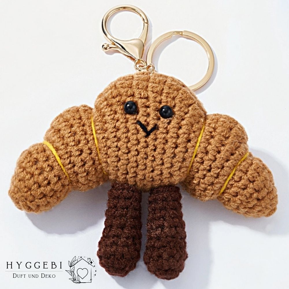 Croissant gehäkelt · Taschen- und Schlüsselanhänger