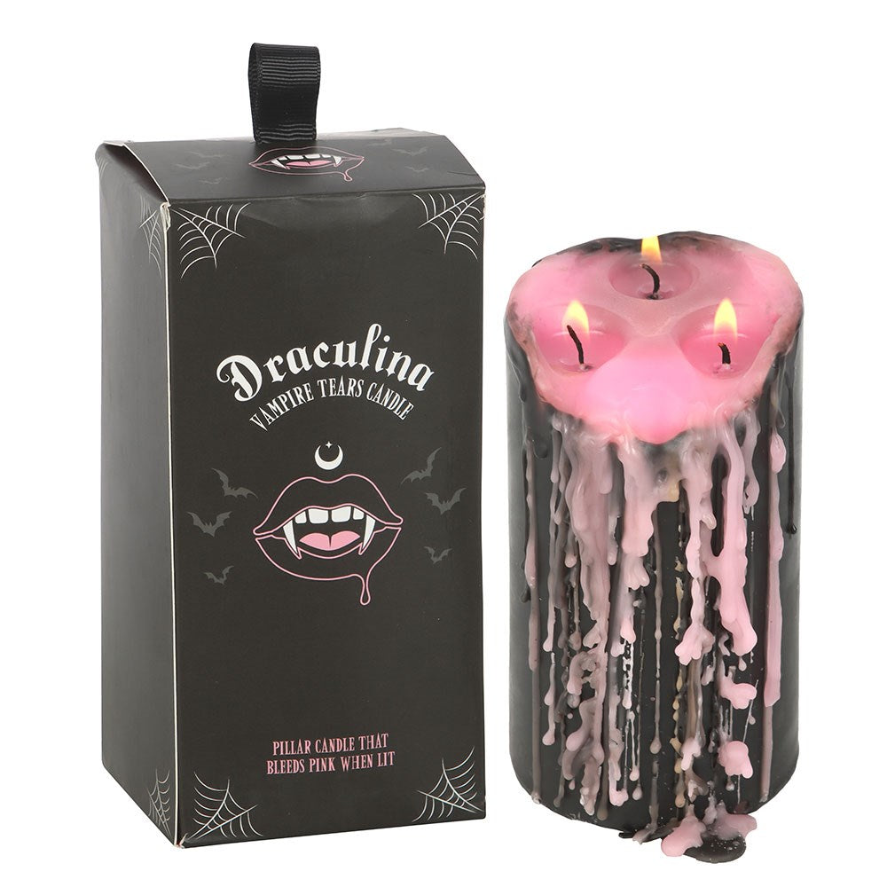 Large Pink Vampire Tears · Pillar Candle