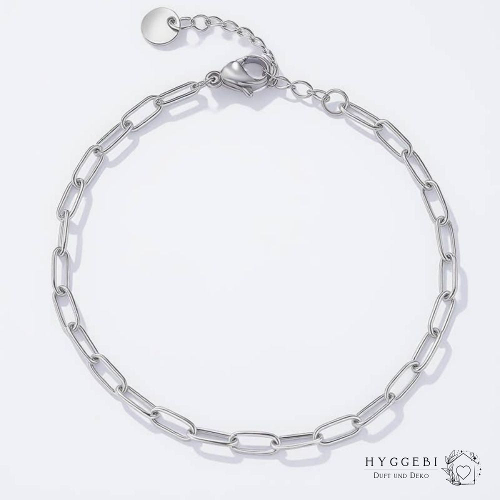 Filigranes Gliederarmband aus Edelstahl · Silber