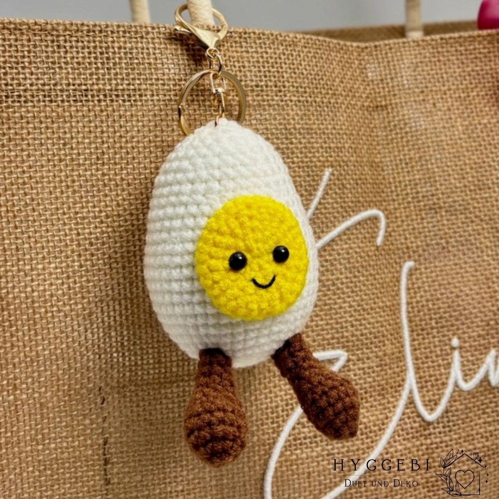 Ei gehäkelt · Taschen- und Schlüsselanhänger