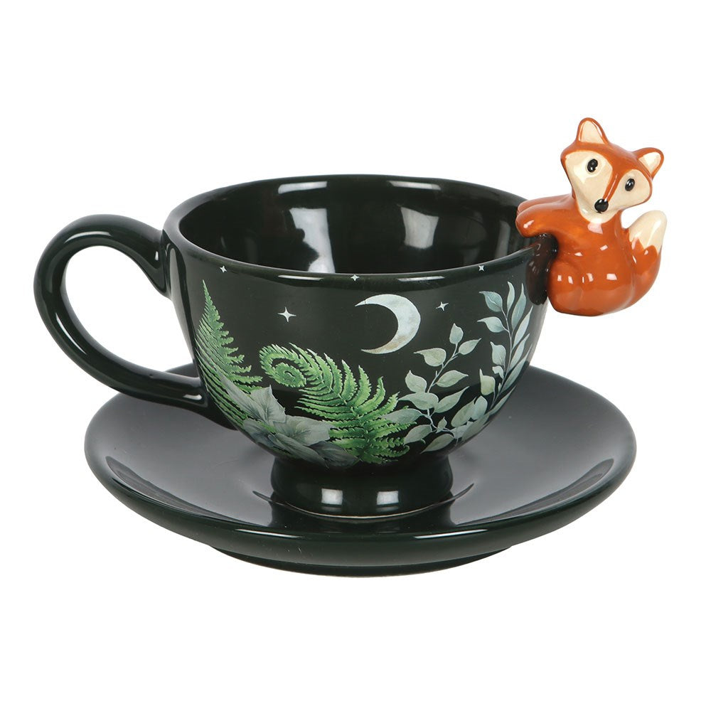 Green Forest · Teetasse mit Fuchs & Untertasse