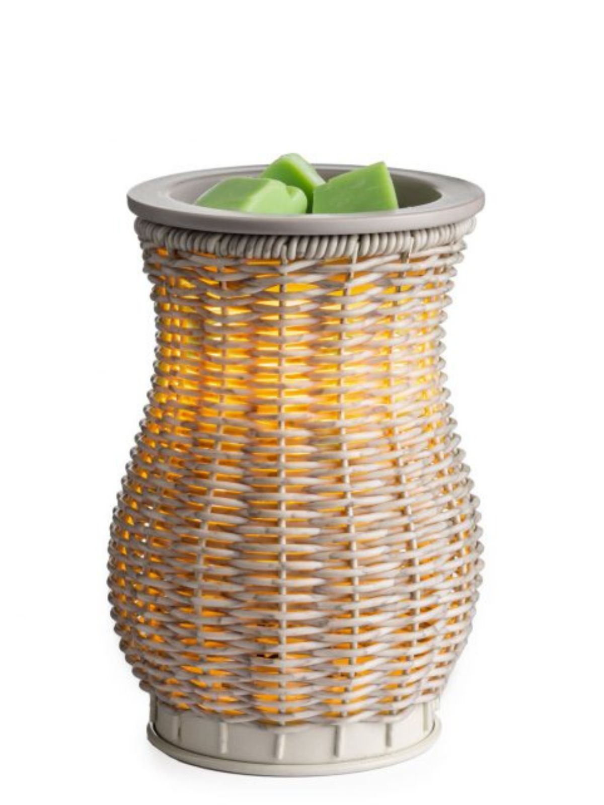 GRAY WASHED WICKER Duftlampe elektrisch grau