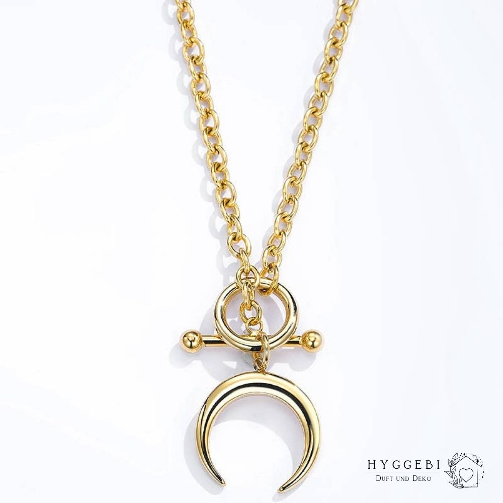 Halbmond-Halskette aus Edelstahl