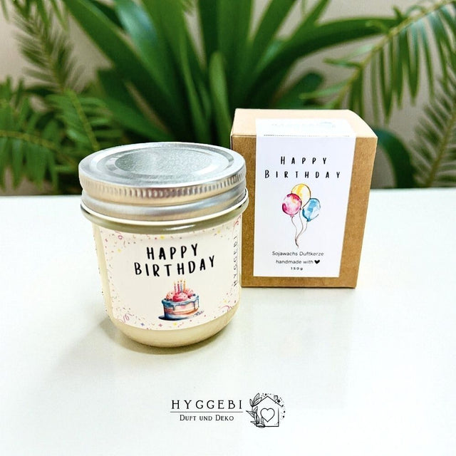 Happy Birthday · Duftkerze
