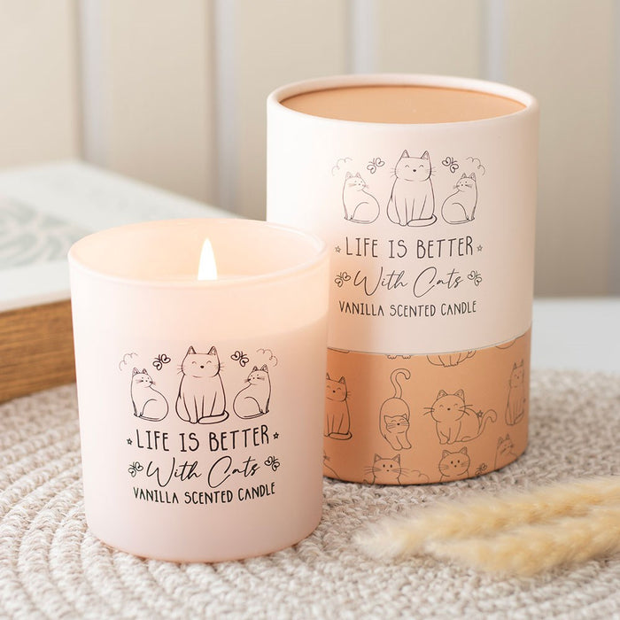 Life Is Better With Cats Vanilla · Duftkerze