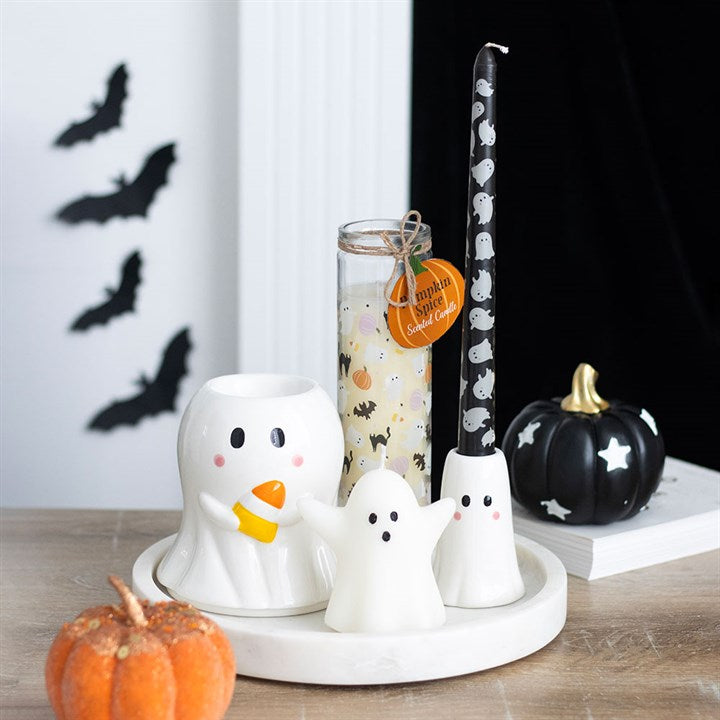 Sweet Ghost · Kerzenhalter mit Stabkerze