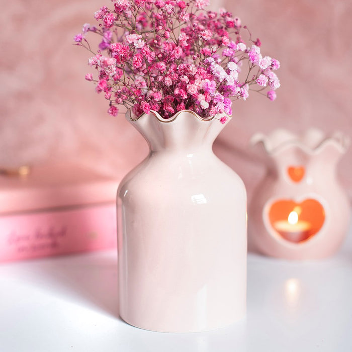 Pink Fluted · Vase