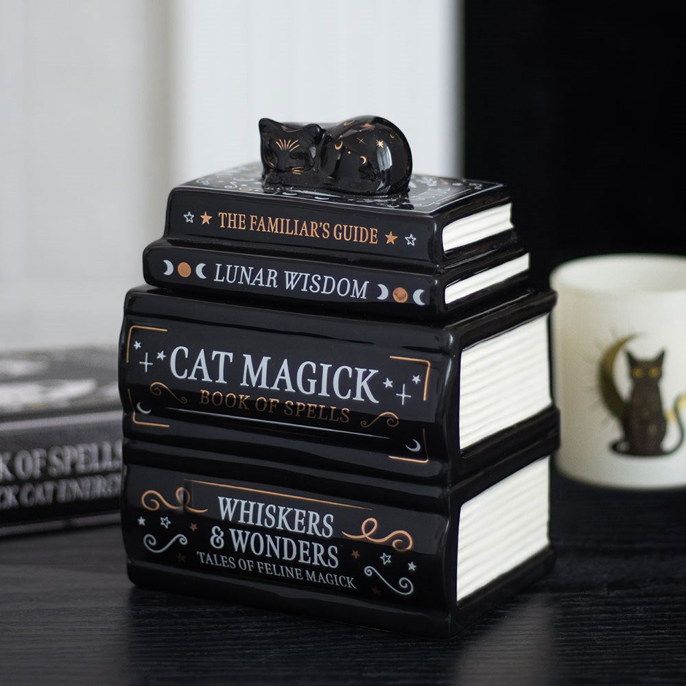 Duftlampe · Black Cat Book Stack