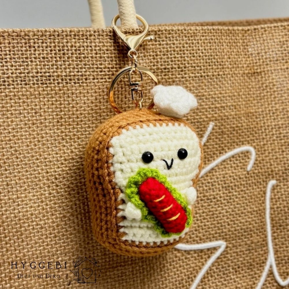 Sandwich gehäkelt · Taschen-und Schlüsselanhänger