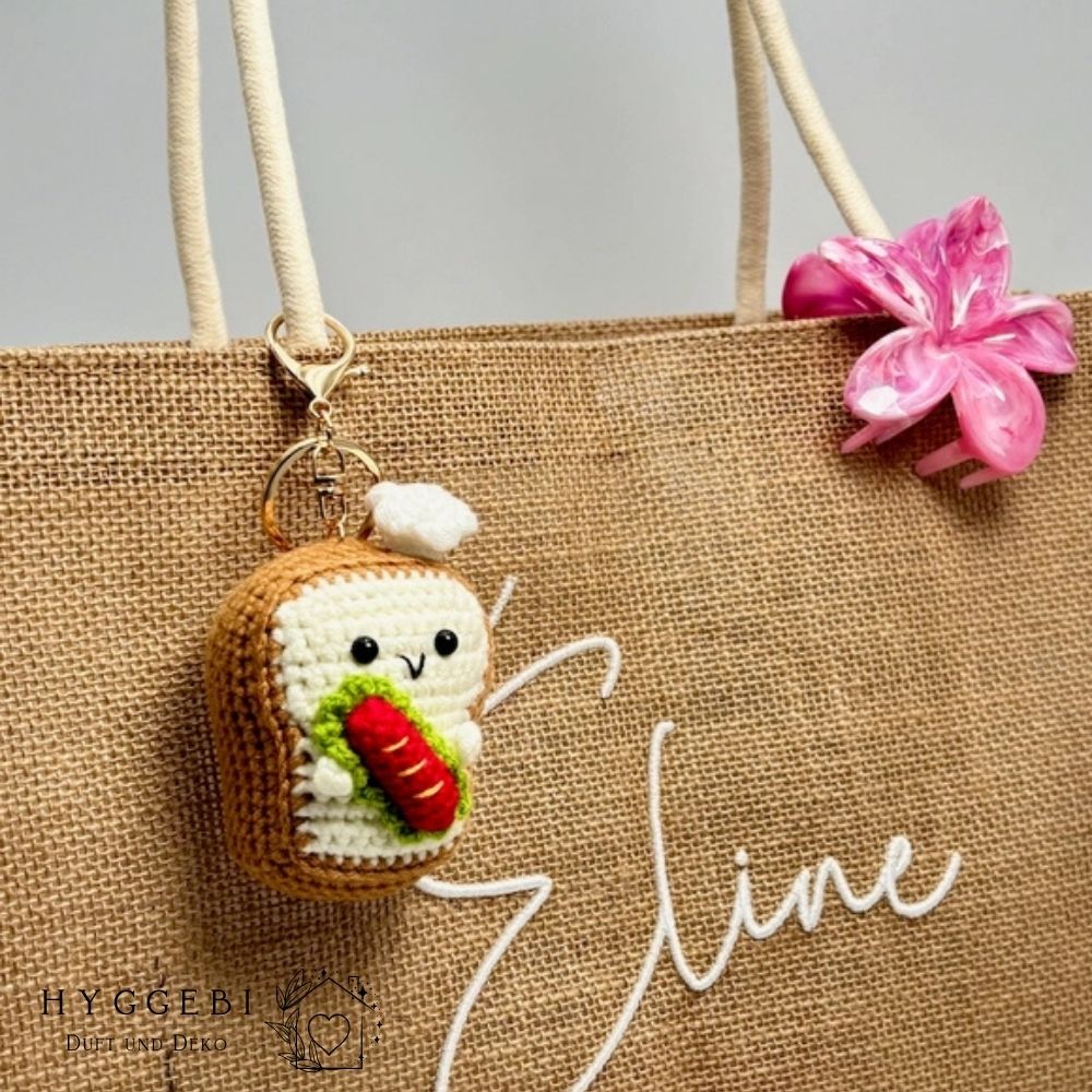 Sandwich gehäkelt · Taschen-und Schlüsselanhänger