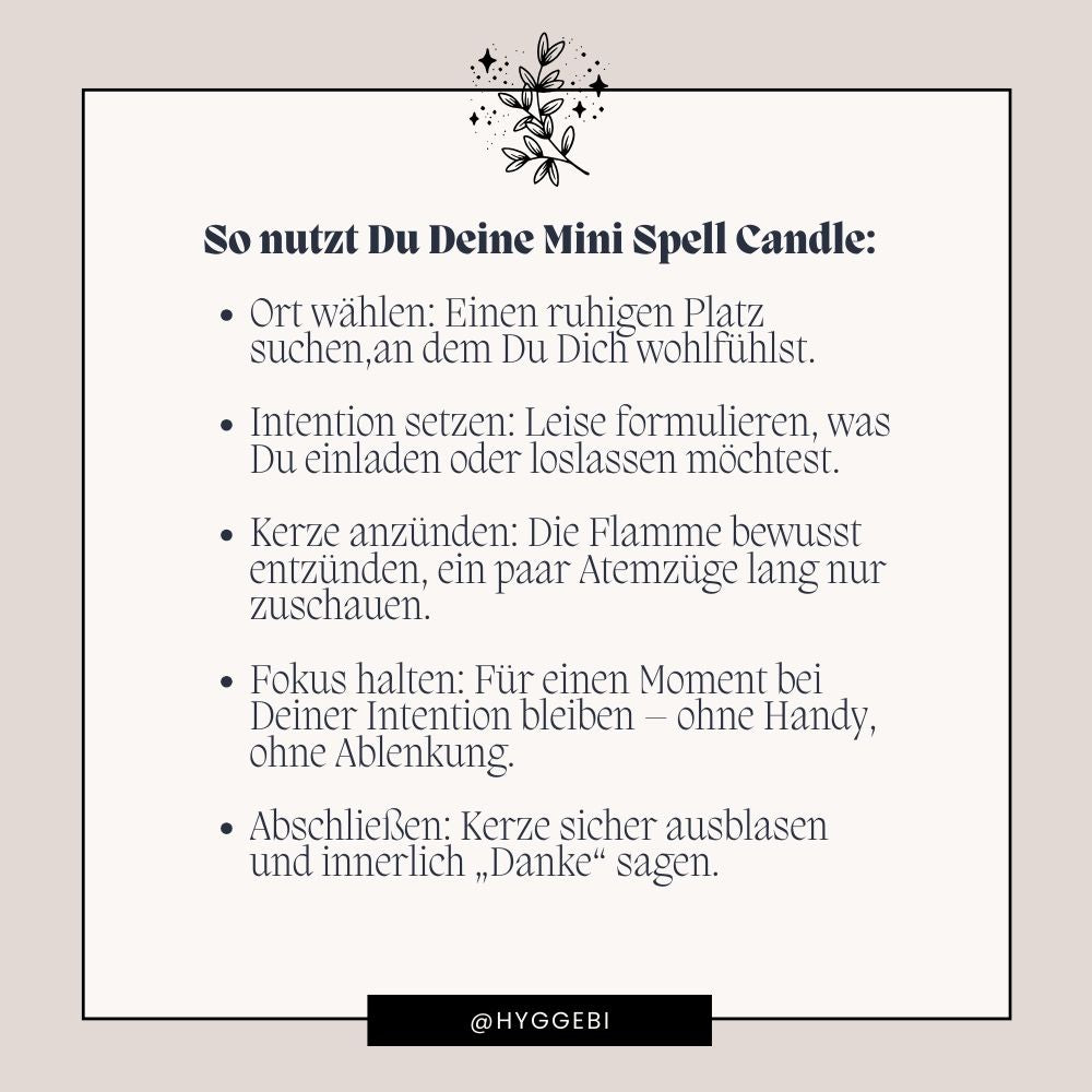 Grüne Mini Spell Candle · Wohlstand, Glück, Erfolg