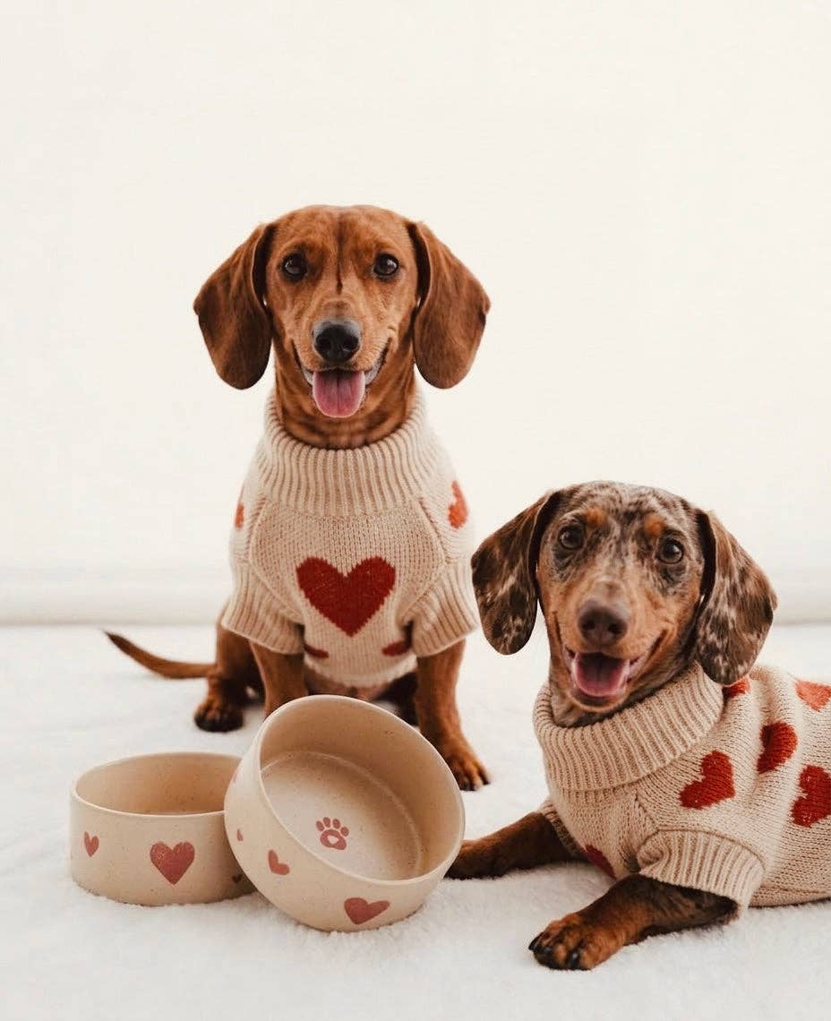 Cozy Hearts Steingut-Napf 14cm 2er-Set