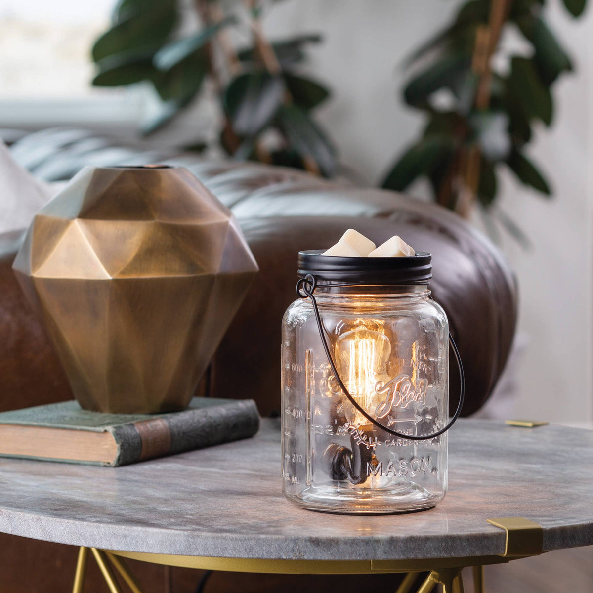 CANDLE WARMERS® MASON JAR Edison Duftlampe elektrisch Glas