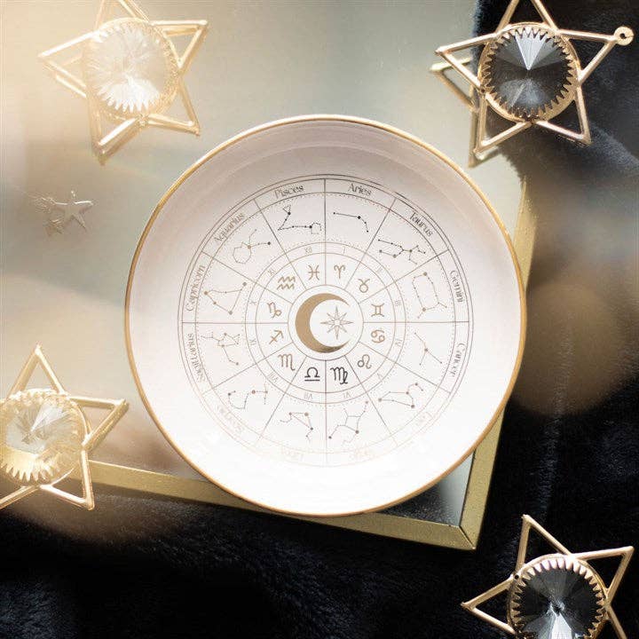 Schmuckschale mit Astrologie-Rad · Creme