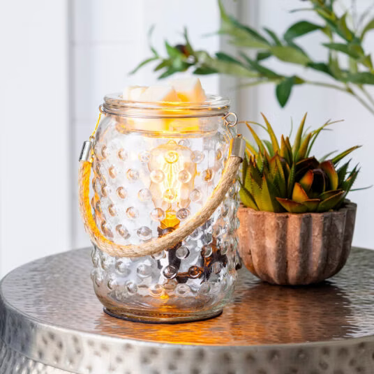 CANDLE WARMERS® HOBNAIL & ROPE Edison Glas Duftlampe elektrisch