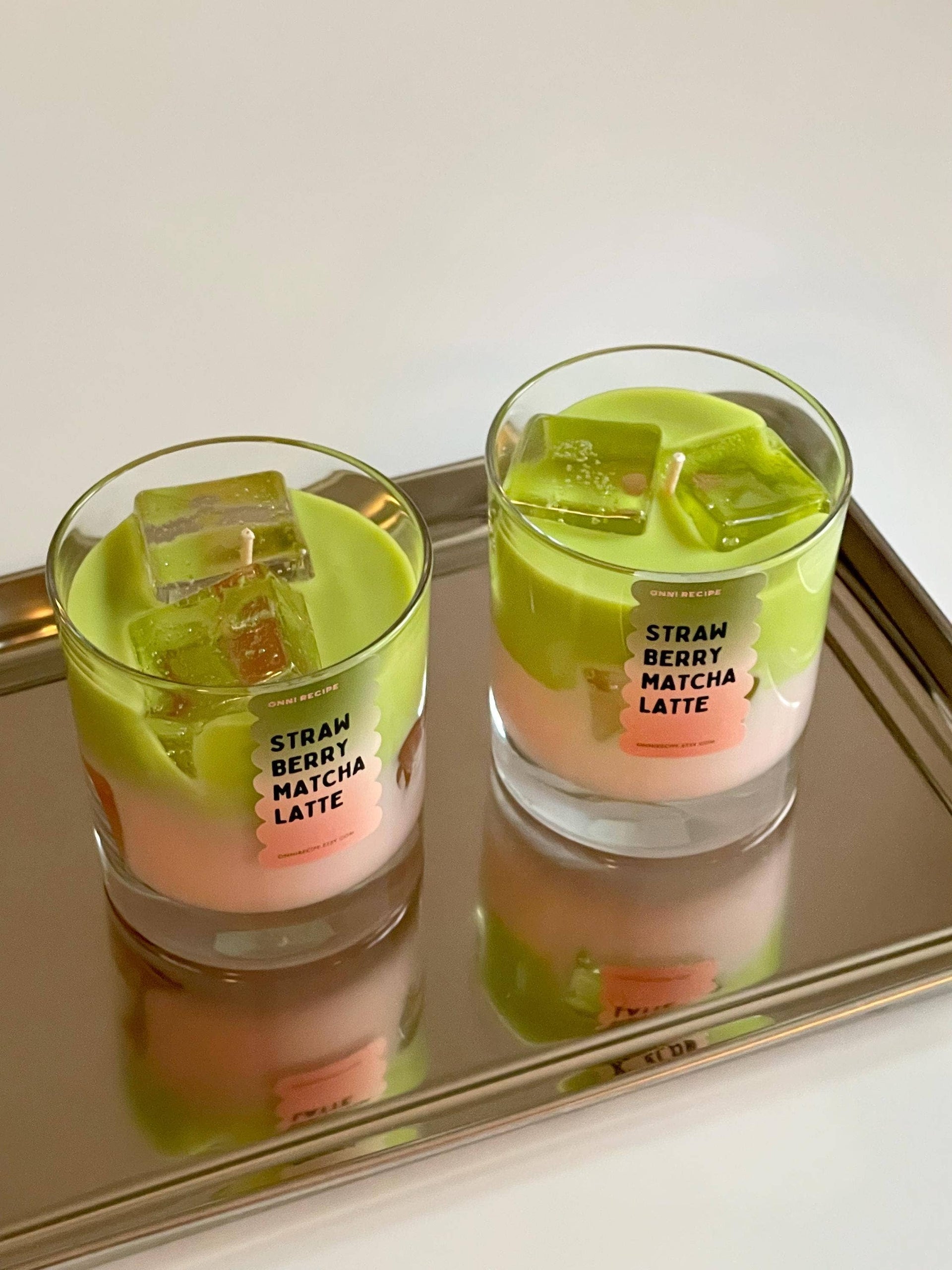 Erdbeer-Matcha-Latte · Duftkerze