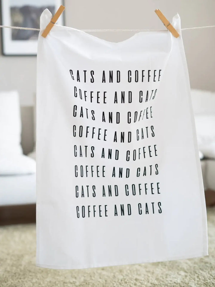 Geschirrtuch · Cats and Coffee-Tschüss-HYGGEBI-€11,90