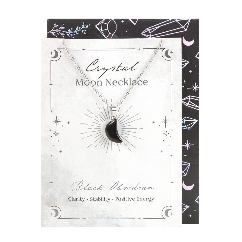 Halskette Mond · Schwarzer Obsidian