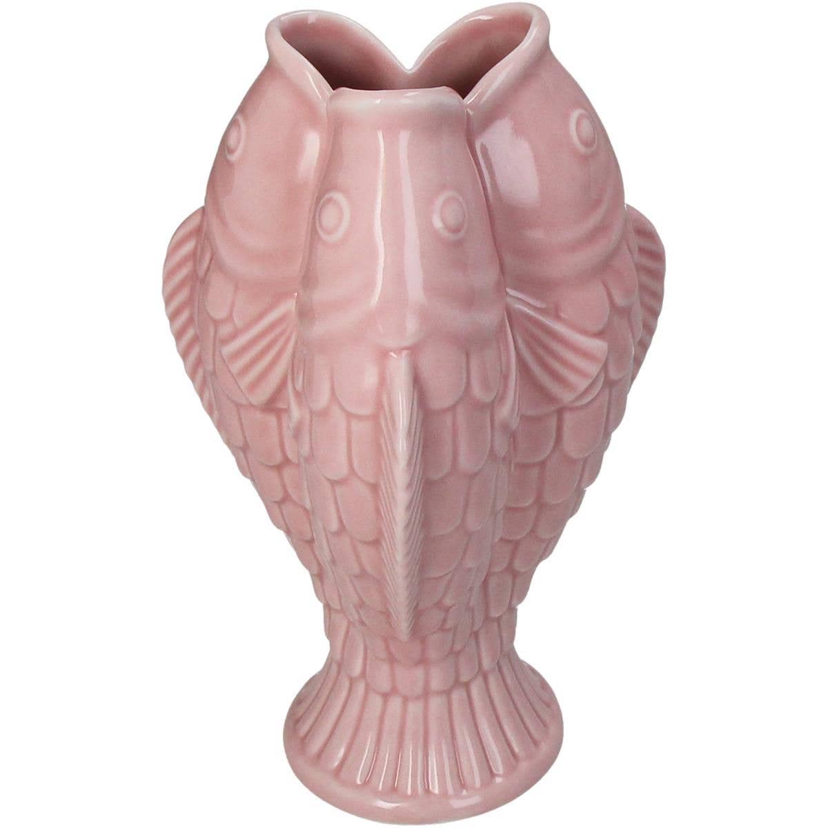 Vase Fisch Porzellan rosa
