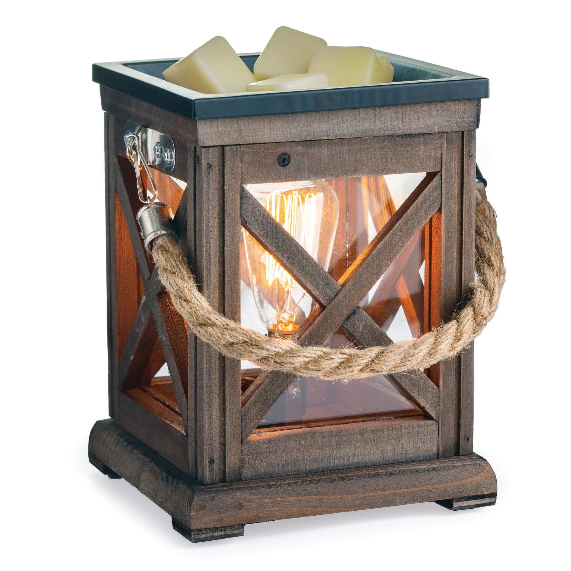 CANDLE WARMERS® WALNUT & ROPE · Edison Bulb Duftlampe elektrisch