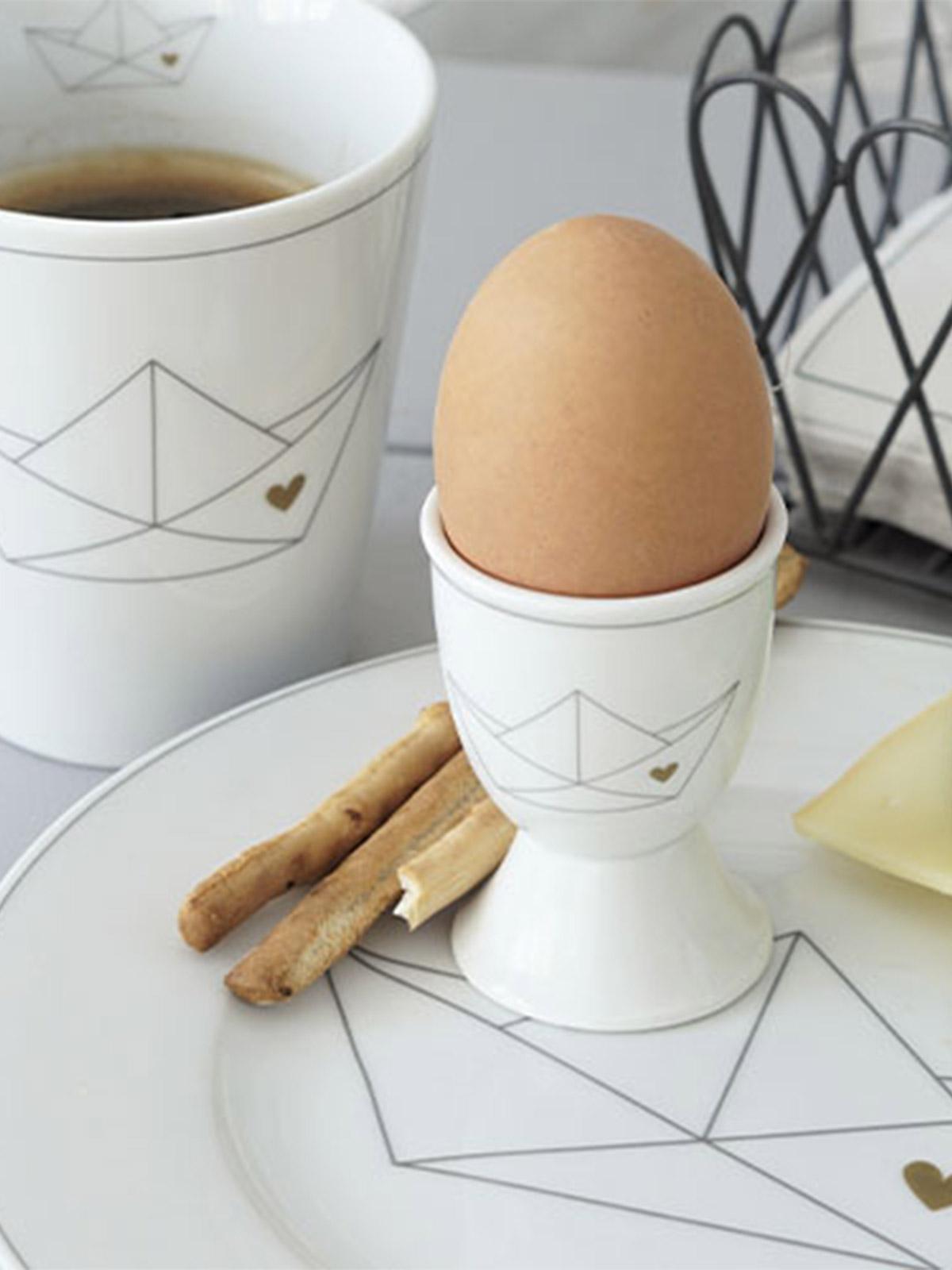 Eierbecher "PAPERBOAT WITH HEART" | KRASILNIKOFF-Tschüss-HYGGEBI-€3,95