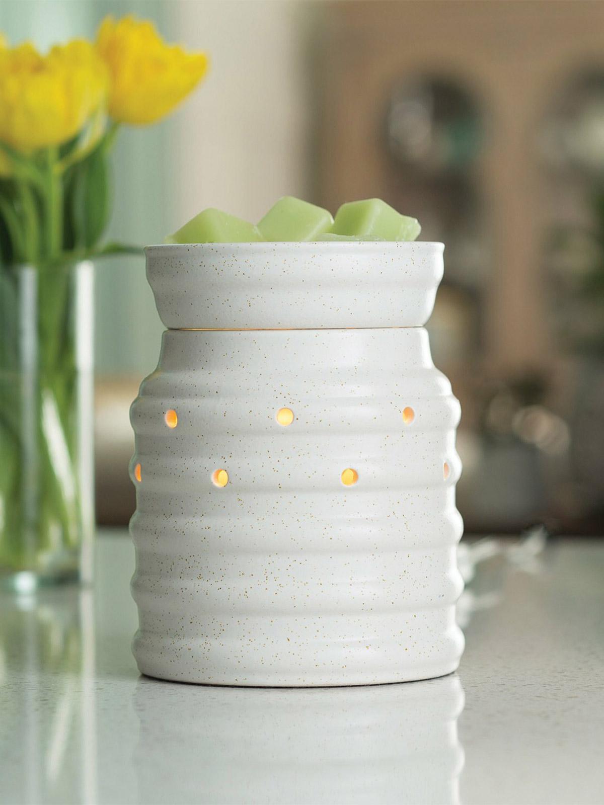 FARMHOUSE Duftlampe elektrisch weiß Keramik - HYGGEBI
