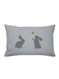 Kissenhülle "BUNNIES GREY" - KRASILNIKOFF - HYGGEBI